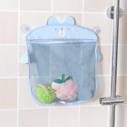 Bolsa de malla de dibujos animados para baño de bebé, cesta de juguete para niños, bolsa colgante de tela impermeable de dibujos animados, 3 colores