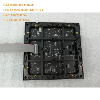 

P2.5 led module indoor 160x160mm led sign led display 64*64 pixel led panel matrix led taxi video advertising screen for stage