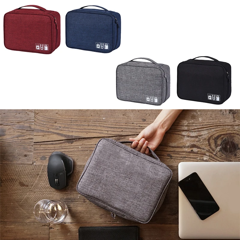 

Digital Usb Cable Bag Portable Gadget Office Storage Bags Laptop Bags Charger Wires Cosmetic Zipper Storage Pouch Multifunction