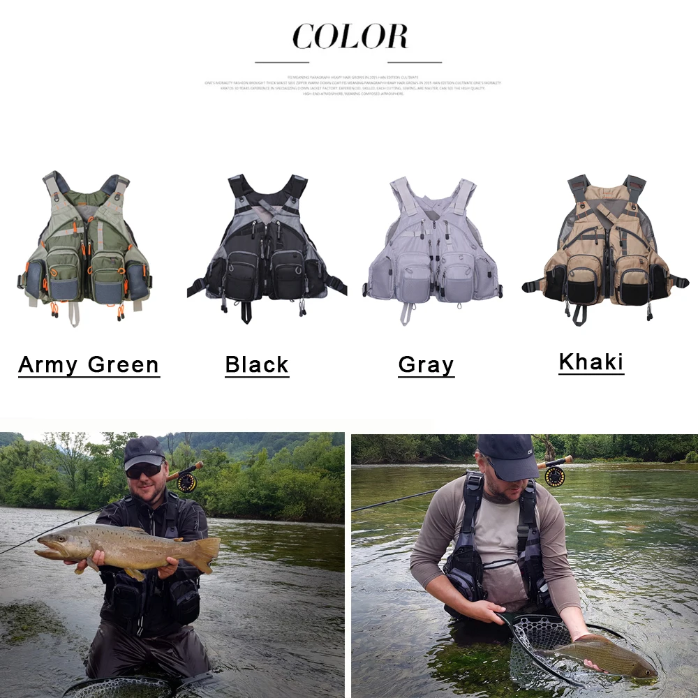 Fly Fishing Vest Adjustable Size Multiple Pockets Bass Fishing Mesh  Backpack for Men and Women - AliExpress