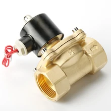 1/" 3/8" 1/" 3/4" " 2" латунный Электрический электромагнитный клапан DC12V DC24V AC220V 110 В нормально закрытый электромагнитный клапан для воды, масла, воздуха