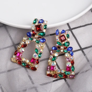 

Juran Vintage Earrings for Women Earrings Jewelry Multicolor Geometric Metal Pendant 2020 Fashion Trend Earrings Jewelry Party