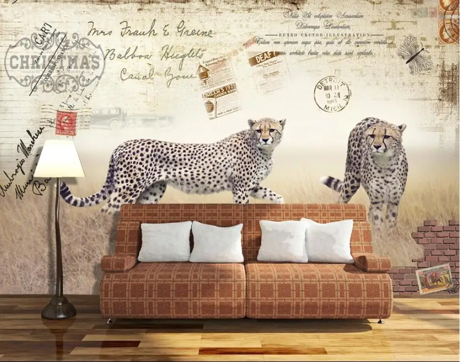 15695962 Beibehang papel де paredpersonnalitate современный HD Леопард rеflexion murale ТВ fond mur обои для жизни Ру обои 3d - Цвет: 15695962