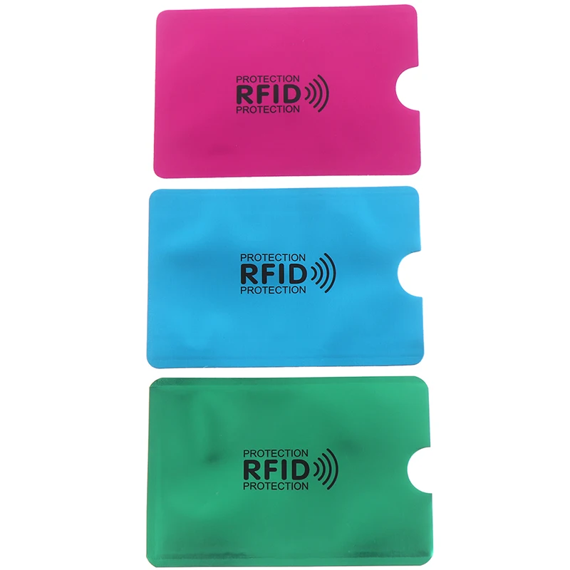 10 шт. защита от кражи для RFID кредитных карт блокировка держатель рукав чехол кожи