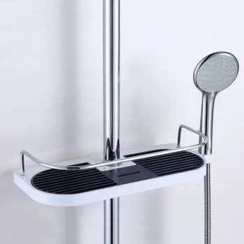 

Adjustable Shower Caddy Over The Shower Bar Storage Shelves Organizer For Shampoo, Conditioner, Soap And Other Bathroom Accessor