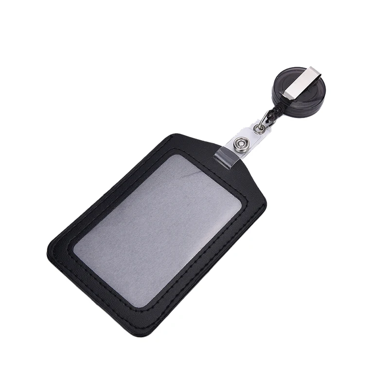 Bank Credit Card Holders PU Card ID Holders Identity Badge Retractable Reel