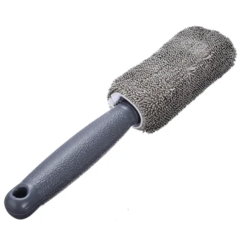 

1pcs Microfiber Car Wheel Rim Brush Plastic Handle Cleaning Brush Washing Tool For Motorcycle Bicycle Washing Cleaning Tool