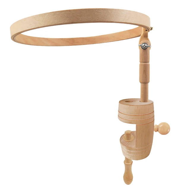 Wooden Embroidery Stand 360 Rotating Adjustable Desktop Stand