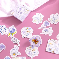 Purple Orchid Phone Aesthetic Stickers Decoracion Scrapbooking Accessories Sticker Flakes Office School Supplies 46PCS