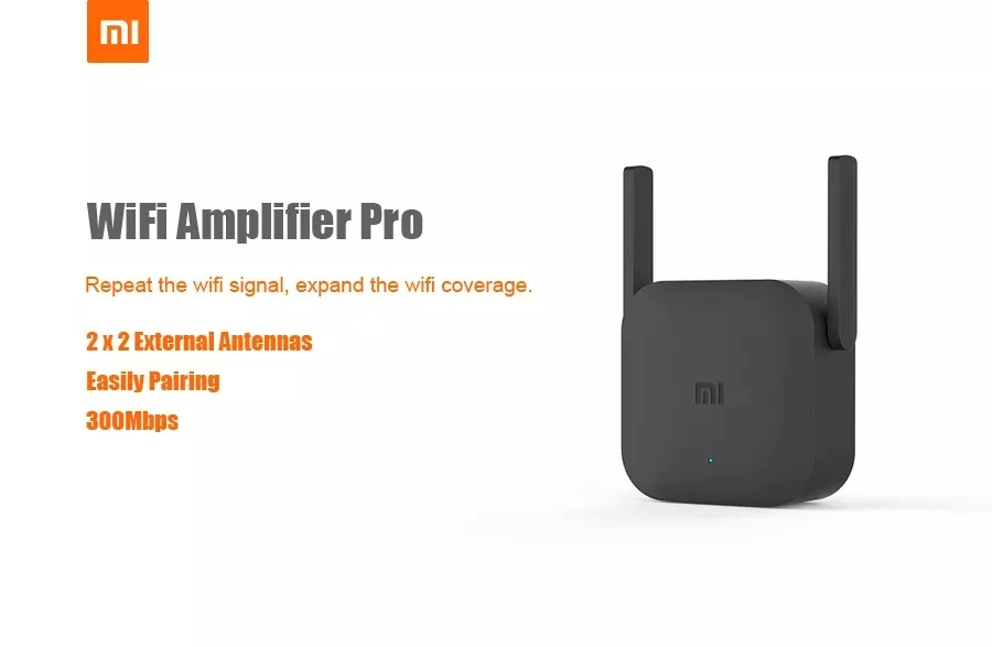 Xiaomi WiFi усилитель роутера Pro маршрутизатор 300 м сетевой усилитель повторитель усилитель мощности Roteador 2 антенны для дома и офиса