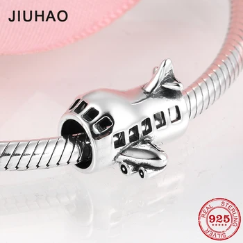 

2019 New 925 Sterling Silver Hollow out jet Plane Beads Fits Original European Women Bracelet Necklace Jewelry making