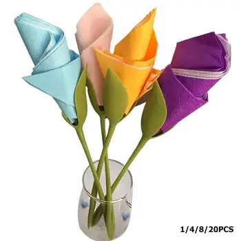 

18/20pcs Napkin Holder Leaf Table Decor Napkin Holder DIY Flower Branch Serviette Holder Wedding Party Cafe Hotel Napkin Decor