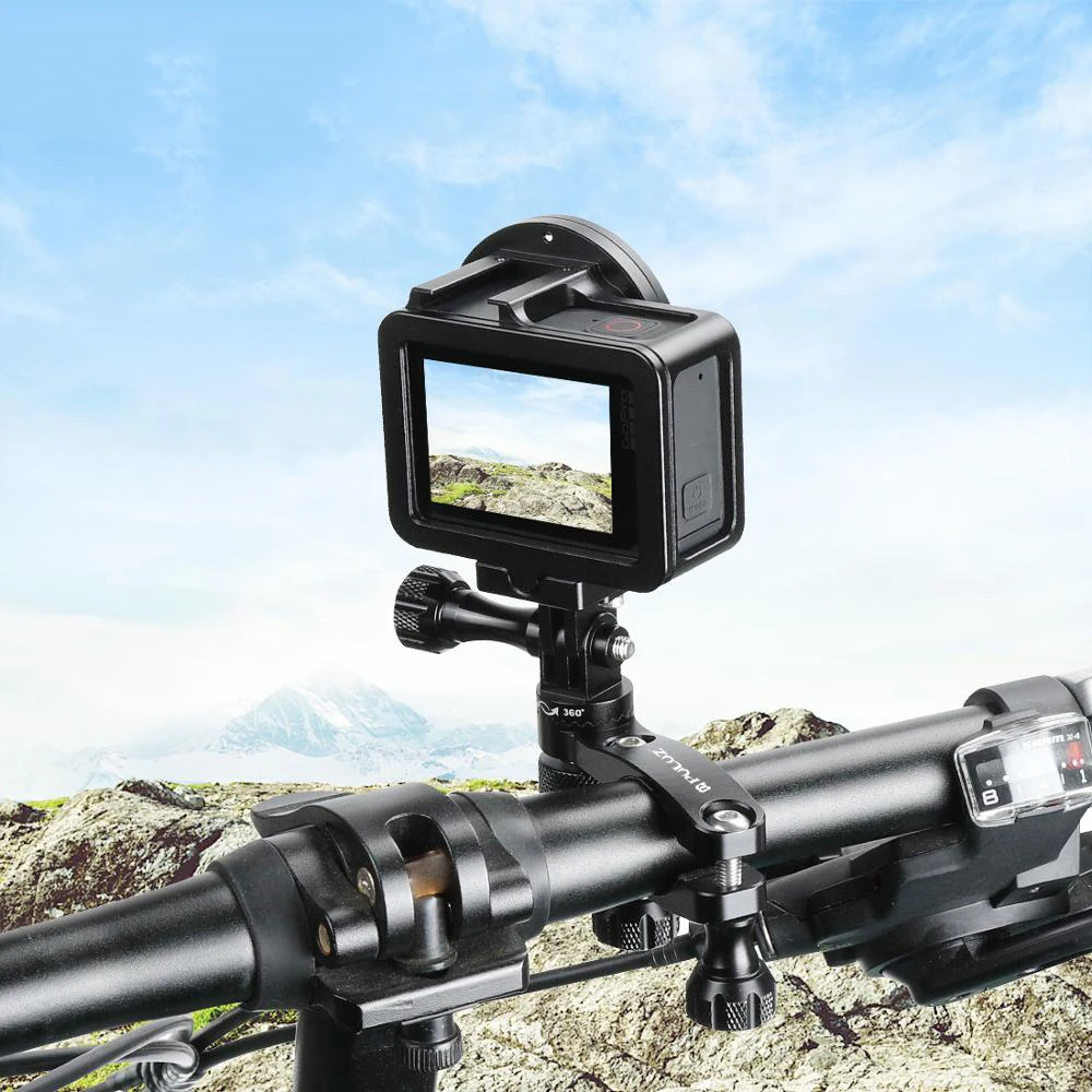 Для экшн-камеры GoPro HERO7/6/5/4 Session/3+/DJI OSMO экшн/Экшн-камера Xiaoyi 360 градусов Вращение велосипед Алюминий адаптер для руля крепление и винт