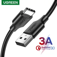 Ugreen QC 3,0 USB Typ C Kabel Für Samsung S20 S10 3A Schnelle Ladekabel USB Typ-C Draht für Huawei Xiaomi Redmi Handy Kostenlos