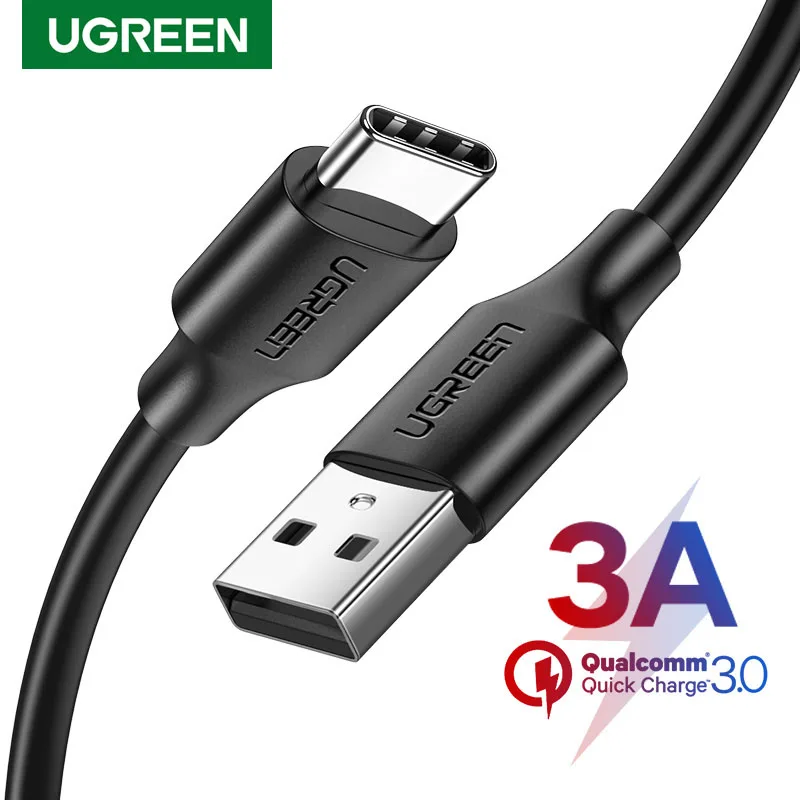 Кабель Ugreen USB Type-C QC 3 0 для Samsung S20 S10 3A кабель быстрой зарядки провод Huawei Xiaomi Redmi