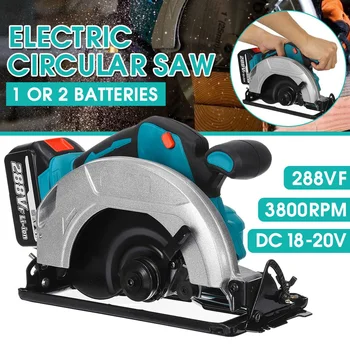 Online 3800RPM 288VF Battery Electric Circular Saw Cutting Machine Handle Power Work Heavy Duty Wood Steel Cutting Tools Electric Saw