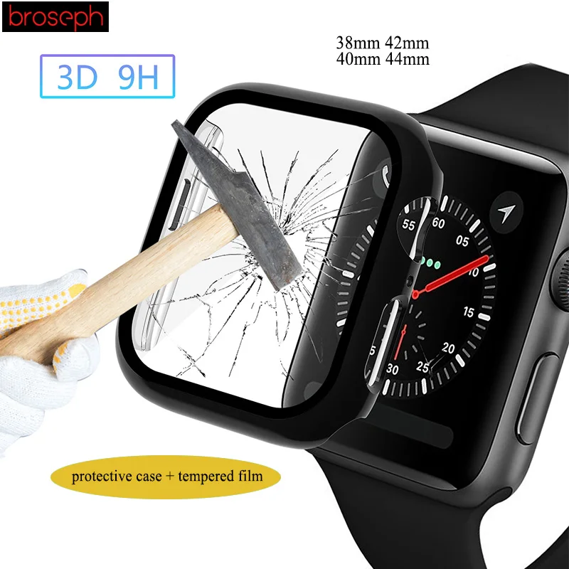 

3D Protective Case Film for Apple Watch Series 4 44mm 40mm Screen Protector Shell Case Cover for iwatch Series 1 2 3 42mm 38mm