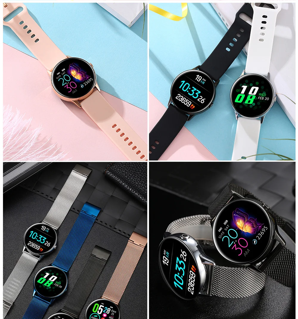 2021 новые женские Smartwatch IP68 Водонепроницаемый Носимых устройств монитор