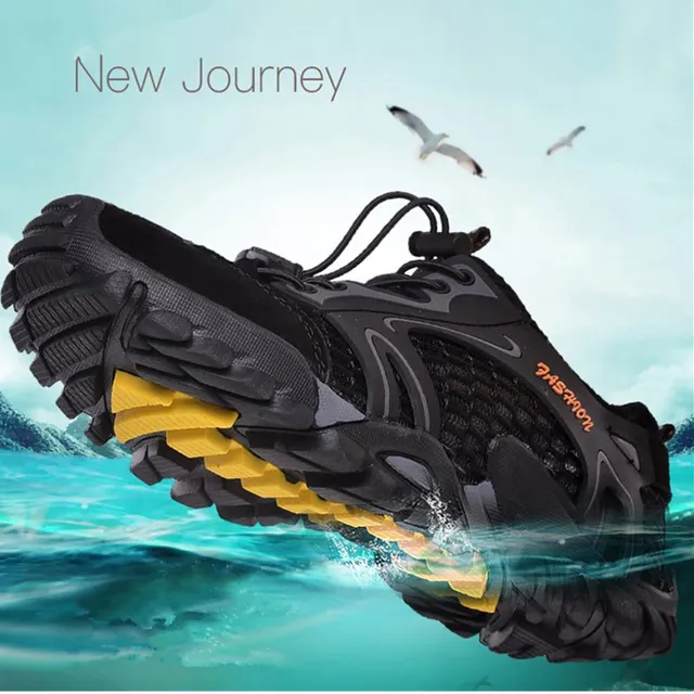 Zapatillas de agua antideslizantes para hombre, calzado acuático para senderismo, escalada, playa, playa, deportes al aire libre 4