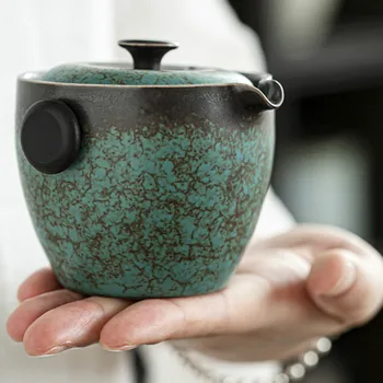 

Dehua creative tea set Kung Fu ceramic teapot kiln becomes Sancai cover bowl home tea bowl side teapot home tea making LB80515