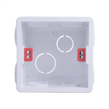 

86 * 86mm White Tape Universal Wall Mount Box Wall Switch And Socket Box Plastic Housing To Exit 86mm