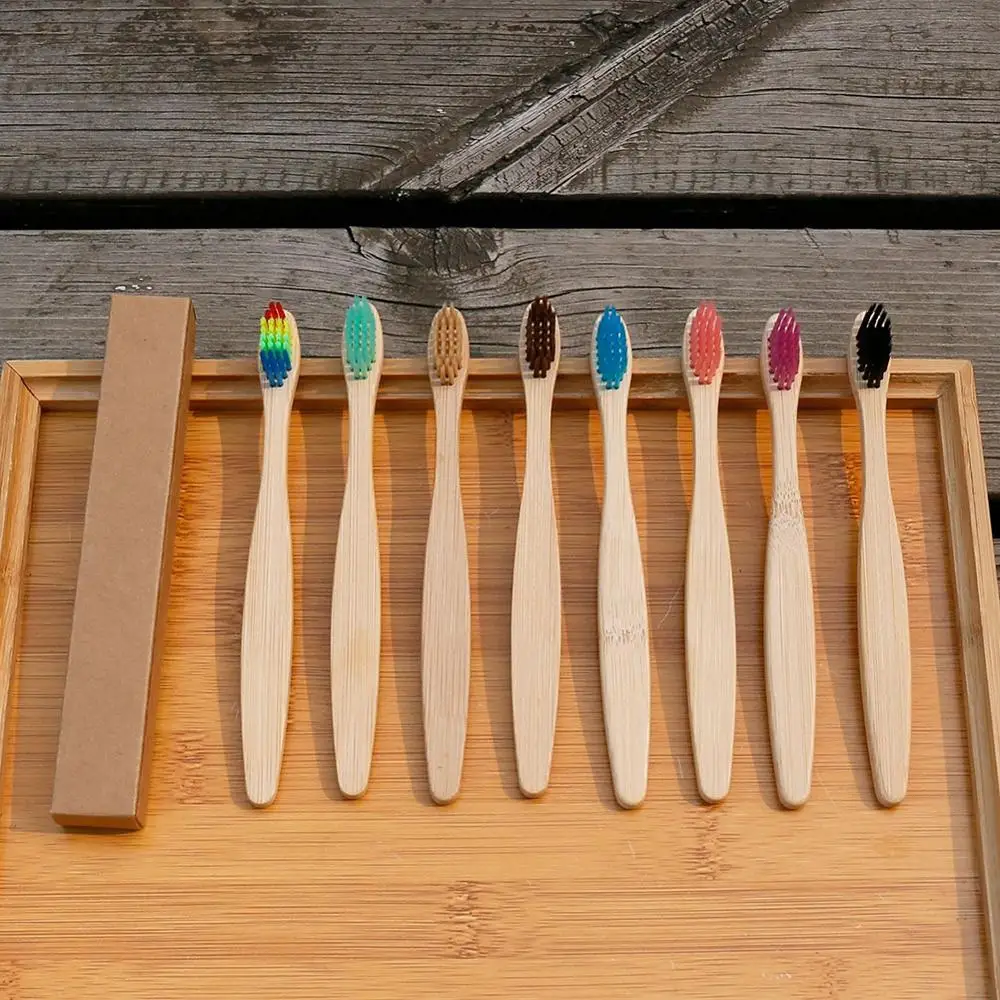 10pcs Soft Bristles Children Bamboo ToothBrush Toothbrushes Eco Friendly Oral Care Travel Tooth Brush for Kids