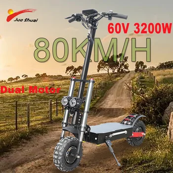 

3200W Electric Scooter Adults 80km/h Foldable Escooter Dual Motor Waterproof Electric Skateboard off road patinete electrico