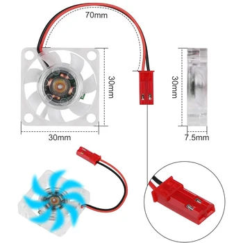 

Transparent Raspberry Pi Cooling Fan For Raspberry Pi 4 Fan DC Brushless CPU Quiet LED Fan 30x30mm Fan Cooler Radiator 3 to 5.8V