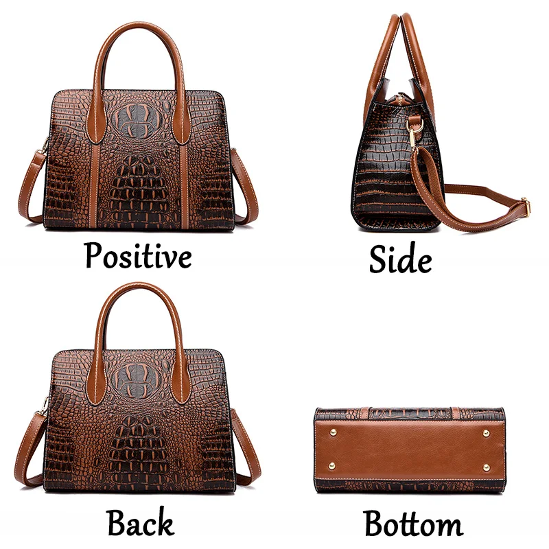 Brand luxury handbags women bags designer crocodile pattern lady handbag fashion shoulder crossbody bags for women tote bag