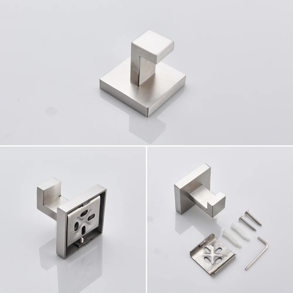 Stainless Steel Bathroom Accessories Set Brushed Nickel Towel Bar Robe Hook Toilet Paper Holder Towel Ring Bathroom Accessory