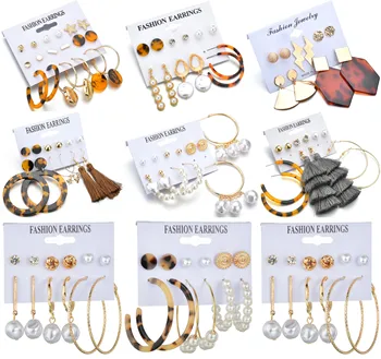 

Bohemian Tassel Earrings For Women Vintage Shell Pearl Drop Earrings Set Rattan Dangle Earring 2020 Brincos Acrylic Jewelry Gift