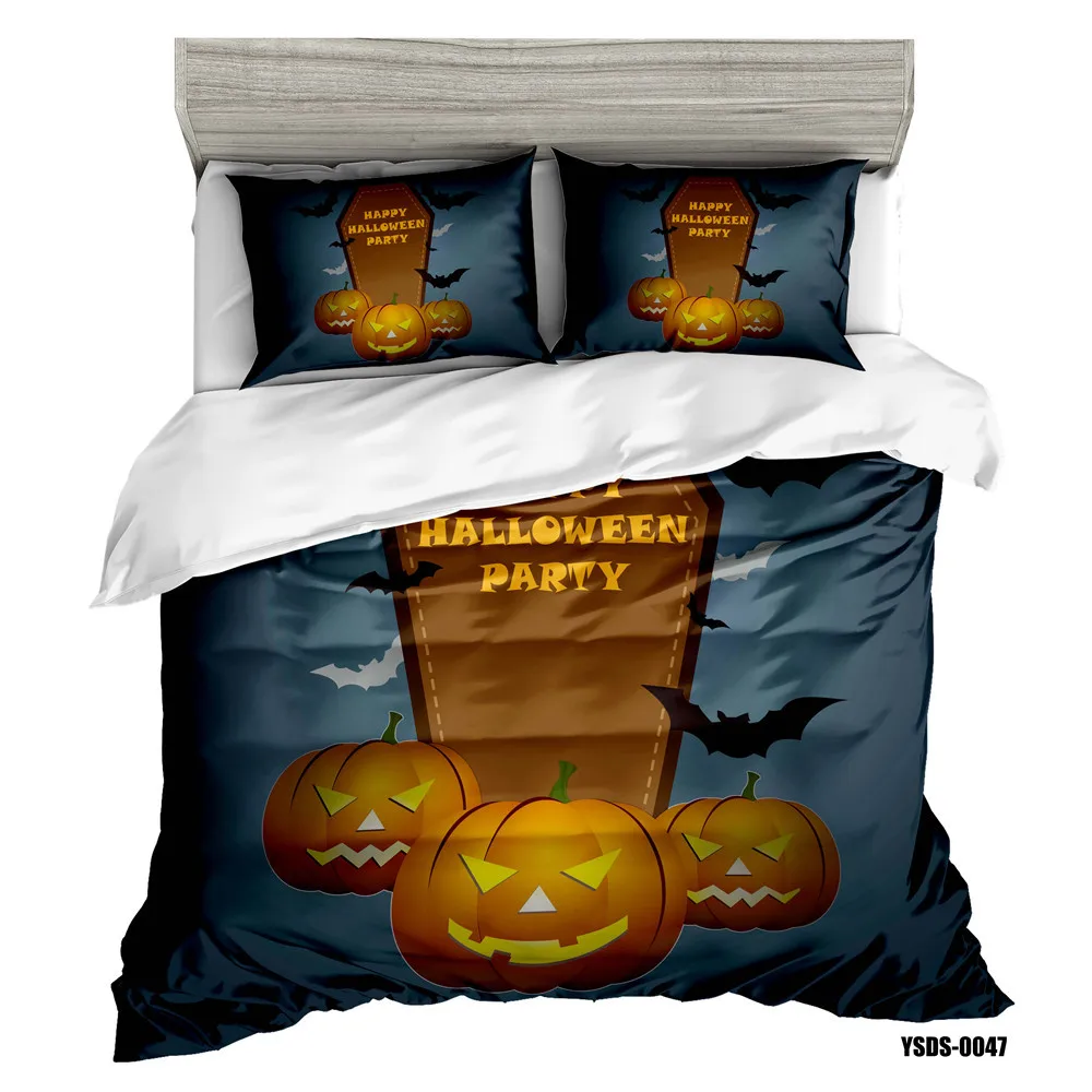 Комплект постельного белья на Хэллоуин голубой роскошный детский комплект