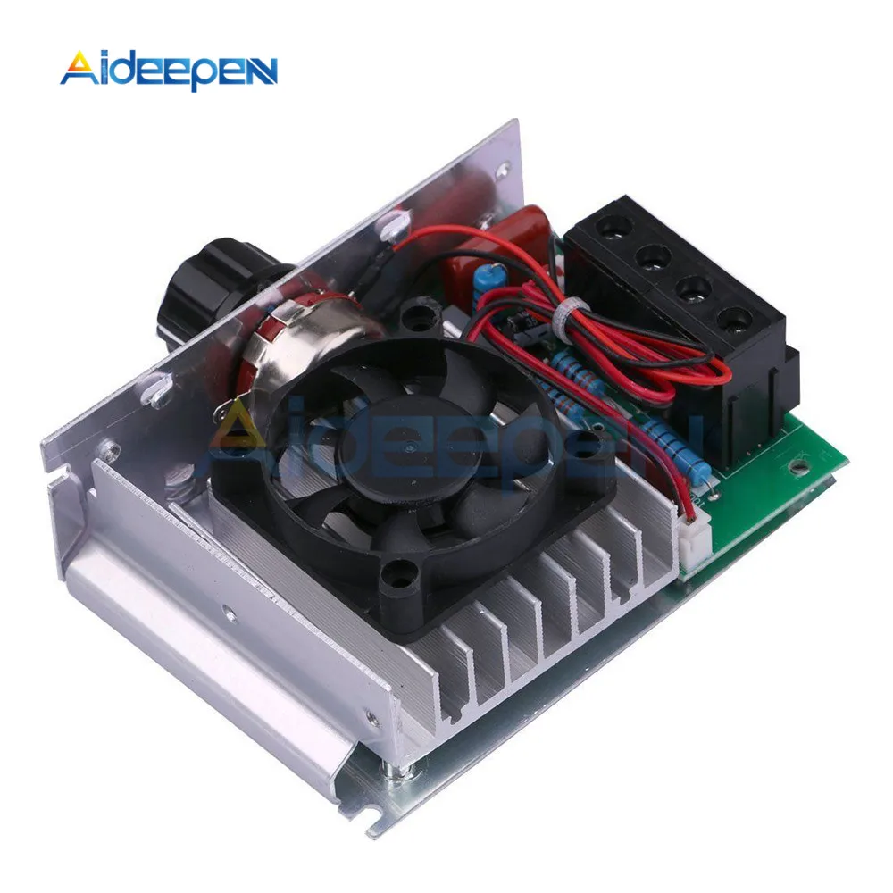 AC 110V 220V 10000W высокой мощности SCR регулятор напряжения регулятор скорости регулятор температуры переключатель диммер термостат Вентилятор охлаждения