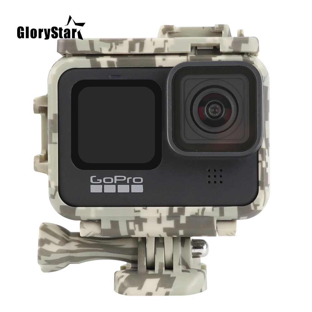 Камуфляж защитная рамка для Корпус чехол GoPro Hero 9 из черного пластика холодной