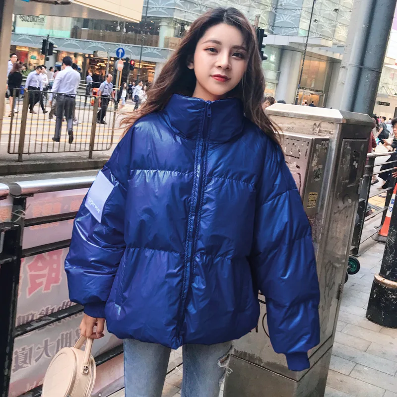 

CHIC Cotton Coat Women's 2019 Winter New Style Korean-style INS down Coat Short Cotton-padded Clothes Loose-Fit BF Cotton-padded