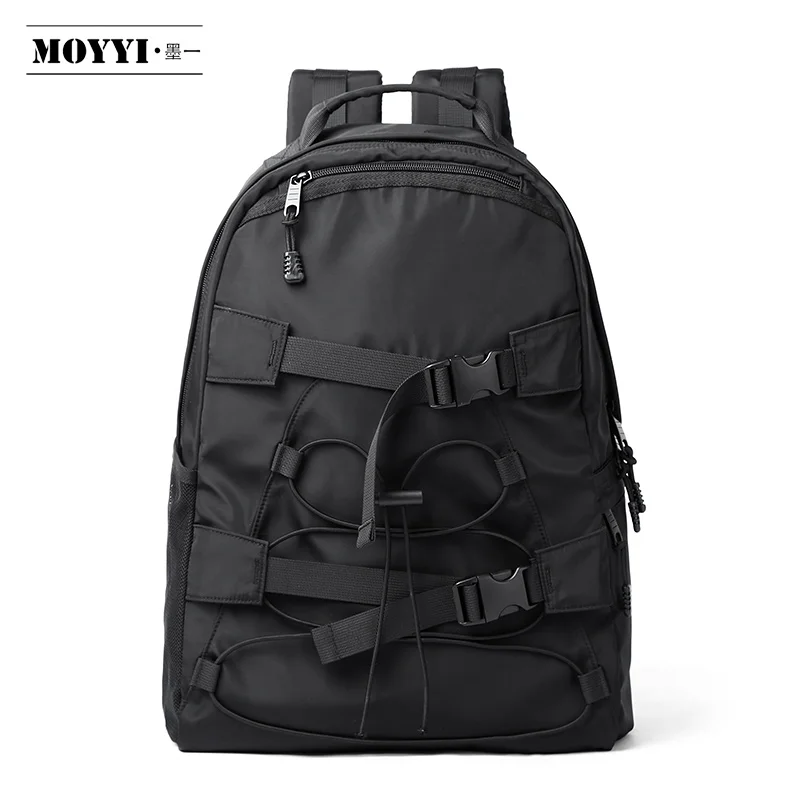 MOYYI Fashion Lightweight Sports Backpack for Men and women Simple Fashion Style Anti-Theft Bags for Book Pack - Цвет: Black Fashion Style