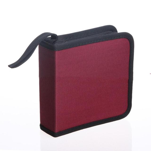 40Pcs Oxford CD DVD Case Discs Wallet Storage Bags Organizer Zipper Closure CD Sleeve Holder Bags Album