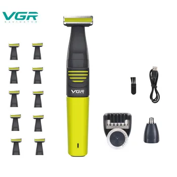 

2 IN 1 Rechargeable Professional Electric Shaver For Men Facial Beard Hair Trimmer Electric Nose Mustache Trimer Dropshipping 40