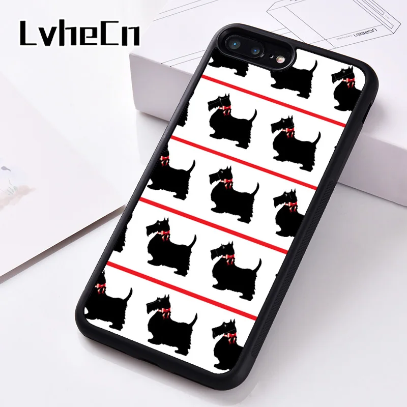 LvheCn силиконовый чехол для телефона iPhone 6 S 7 8 Plus 5 5S SE X XS XR 11 PRO MAX черный Скотти