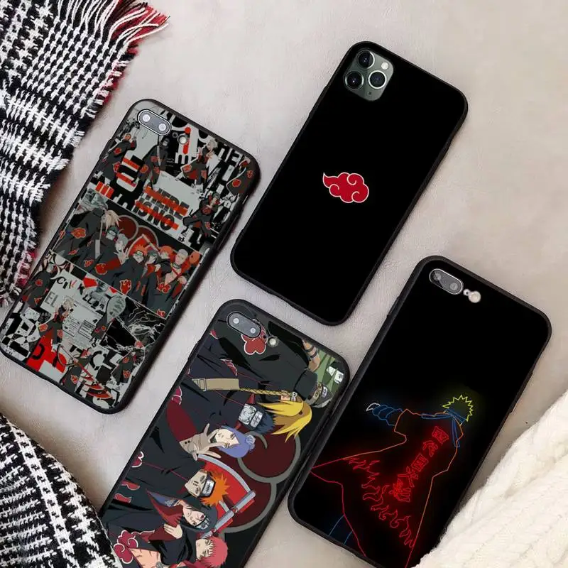 

Naruto AKATSUKI Phone Case For Iphone 12 PRO MAX Mini 11 X XS XR 6S 7 8 PLUS SE 2020 Case Cover Designer Brand