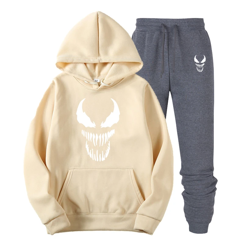 Homens Duas Peças Definir Nova Moda Camisolas Com Capuz Homens ropa deportiva chaqueta Com Capuz Outono Dos Homens Marca de ropa con capucha y sudaderas| - AliExpress