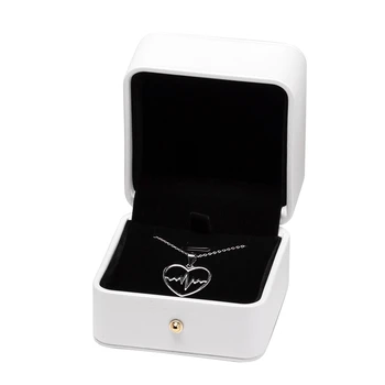 

Necklace Jewelry Wedding Gifts Packaging Box Whit Pu Leather Golden Lock For Women Girl Organizers Jewellery Display Cases