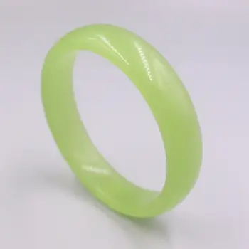 

Fine Agate Green Chalcedony Bangle For Women Female 58-62mm Bangle Elegant Girlfriend Gift For Mother Gift