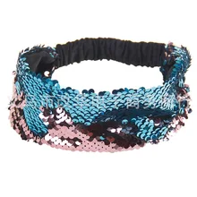 Детский головной убор с блестками, меняющий цвет, аксессуары для волос, детский головной убор с бантом и блестками для девочек