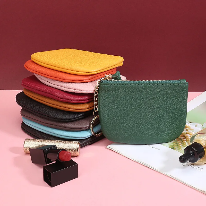 

CICICUFF Newest Mini Wallet Women Genuine Leather Zip Coin Purse Coin Organizer Pouch Shell Designer Change Purse for Children
