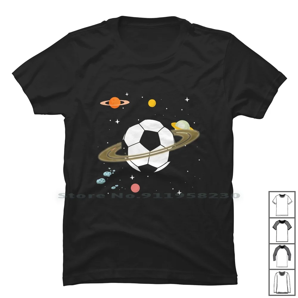 Забавная футболка с изображением футбольной планеты на Хэллоуин 100% хлопок планы