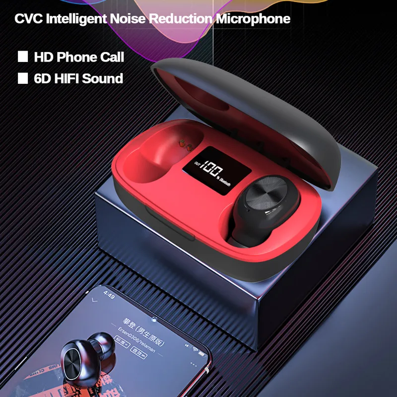TWS Bluetooth 5,0, беспроводные наушники, Hi-Fi, стерео наушники, спортивные, для бега, сенсорное управление, гарнитура, шумоподавление, наушники, HD вызов