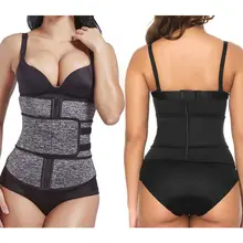 Женский Плюс Размер тренировка Талии Тренажер утягивающий пояс Высокая компрессия молния неопрен Cincher корсет для тела повязка S-3XL