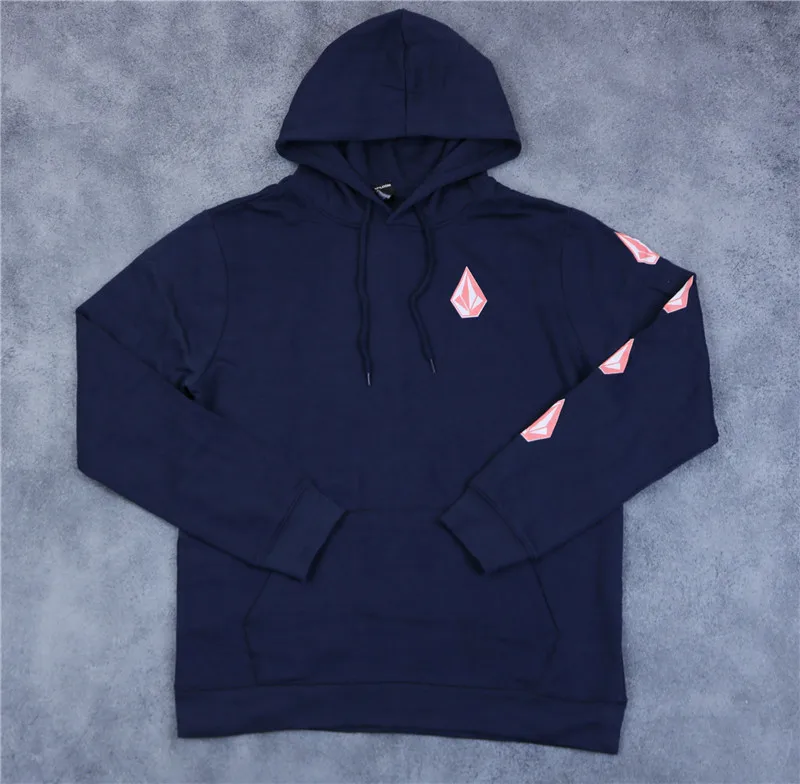 volcom серый синий черный белый со шляпой скейтборд полная одежда толстовка флис для мужчин