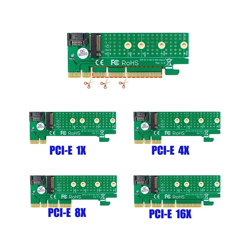 M.2 для SATA PCI-E KEY B SSD адаптер конвертер карта PCI Express слот SATA Комплект кабелей